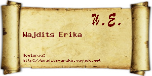 Wajdits Erika névjegykártya